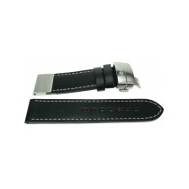 U-Boat Strap Solid Black Leater 24mm