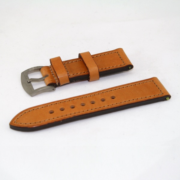 24mm Cognac Titanium Gesp
