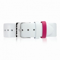 Retro Witte Leren Band Stalen Sluiting