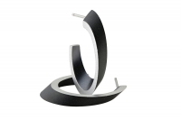 Ovale creolen Zwart O21Z - Zwart