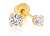 2mm zirkonia 14k goud